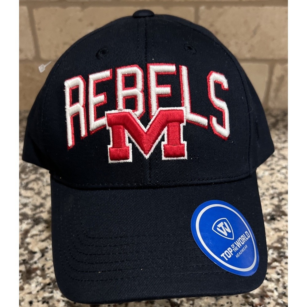 New Ole Miss Rebels Top Of‎ The World Cap Hat Snapback Embroidered Blue OSFM